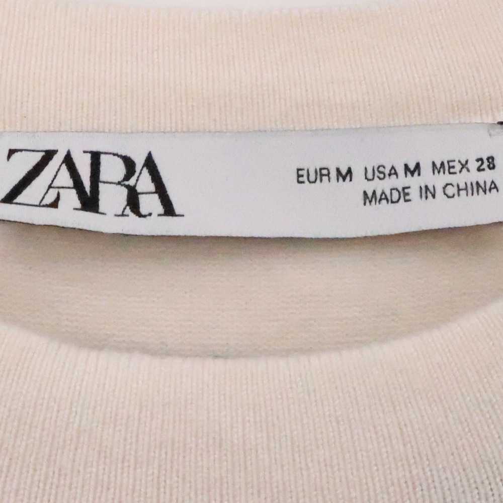 Zara Striped Knit Sleeveless Sweater Top Womens Preppy Cream Black Size M - Picture 2 of 6